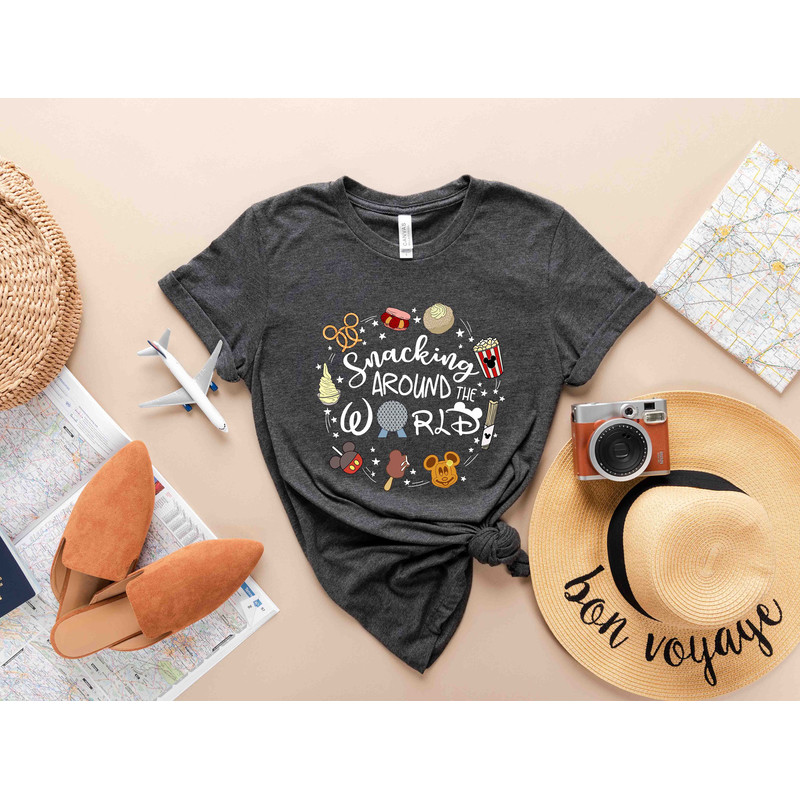 Snacking Around the World T-Shirt, Disney Snacks Shirt, World Traveler Shirt, Disney Snacking Shirt, Epcot Disney Shirt, Food and Wine Fest - 3.jpg