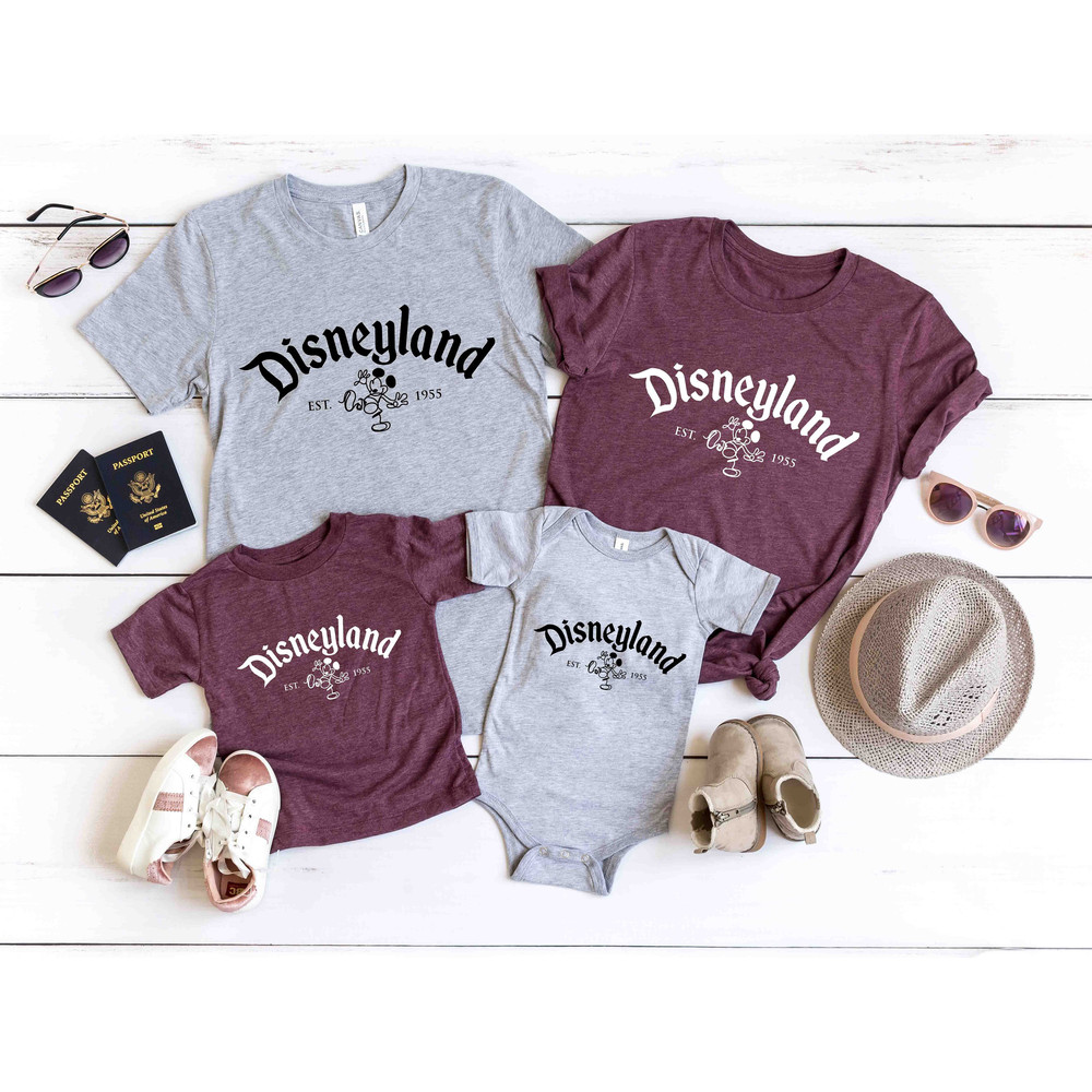 Vintage Disneyland Est 1955 T-Shirt, Disneyland Family Shirts, Disney Trip Shirt, Disneyland Shirt, Disney Vacation Shirts, Retro Disney Tee - 2.jpg