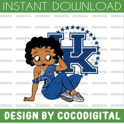betty boop with kentucky wildcats png file, ncaa png, sublimation ready, png files for sublimation