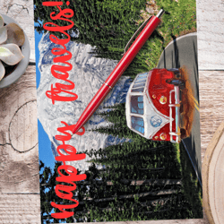 happy travels! digital greeting card. vwbus.