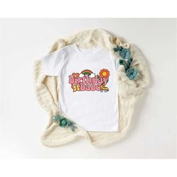pink retro birthday babe toddler shirt, cute girls kids shirt, birthday natural toddler tee