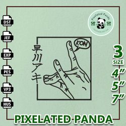 kon embroidery design file, chainsaw man anime embroidery design, machine embroidery design file, instant download