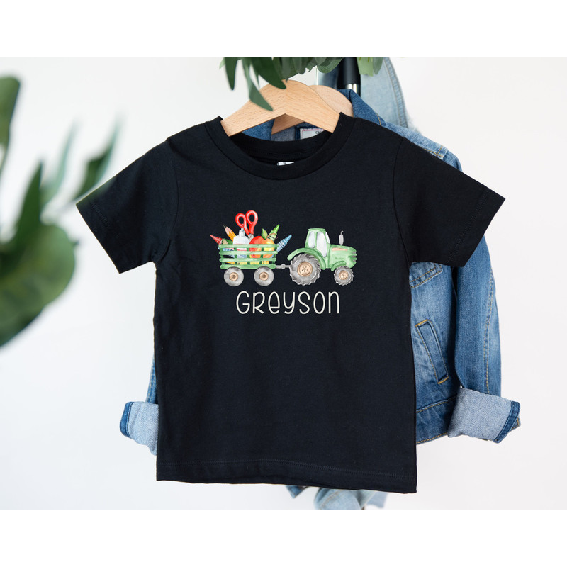 Boys Back to School Truck shirt, Personalized Back to School Shirt for Boys, Boys Prek Shirt, Kindergarten First Day of School - 2.jpg