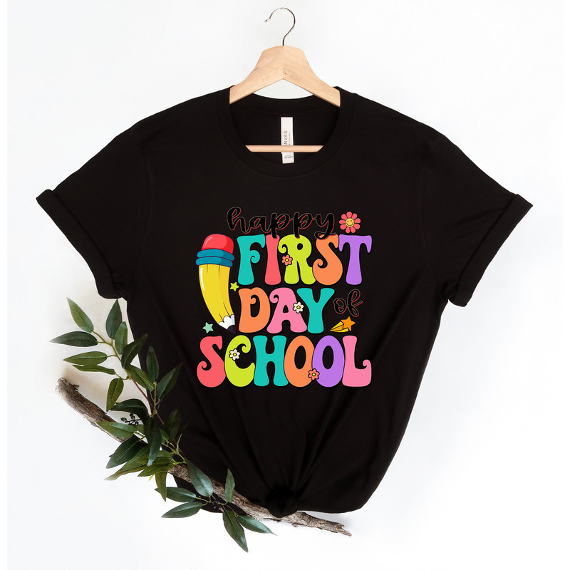 Happy First Day Of The School Shirt, Back to School, First Day of School Outfit, Kids Back To School Shirt,Gaming School Shirt,Teacher Gift - 2.jpg