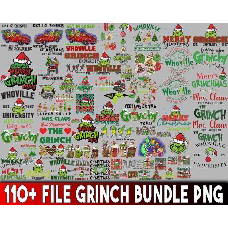 110+ file Grinch bundle png .jpg
