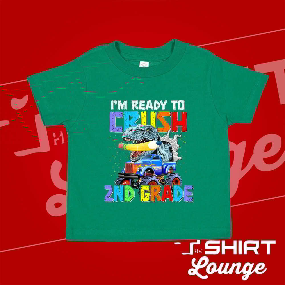 I'm Ready To Crush 2nd Grade, Second Grade Dinosaur Shirt, 2nd Grade Outfit, Back To School T-Shirt for Boy Girl, Grade Two for Kids 1st Day - 3.jpg