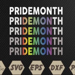 lgbt pride month demon for gay pride month festival rainbow svg, eps, png, dxf, digital download