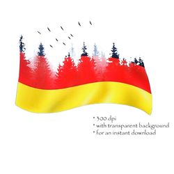 german flag. png transparent background. instant download
