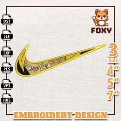 nike goku anime embroidery design, nike anime embroidery design, best anime embroidery design, instant download