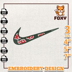 nike akatsuki anime embroidery design, nike anime embroidery design, best anime embroidery design, instant download