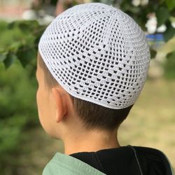 Handmade cotton skull cap kufi for men