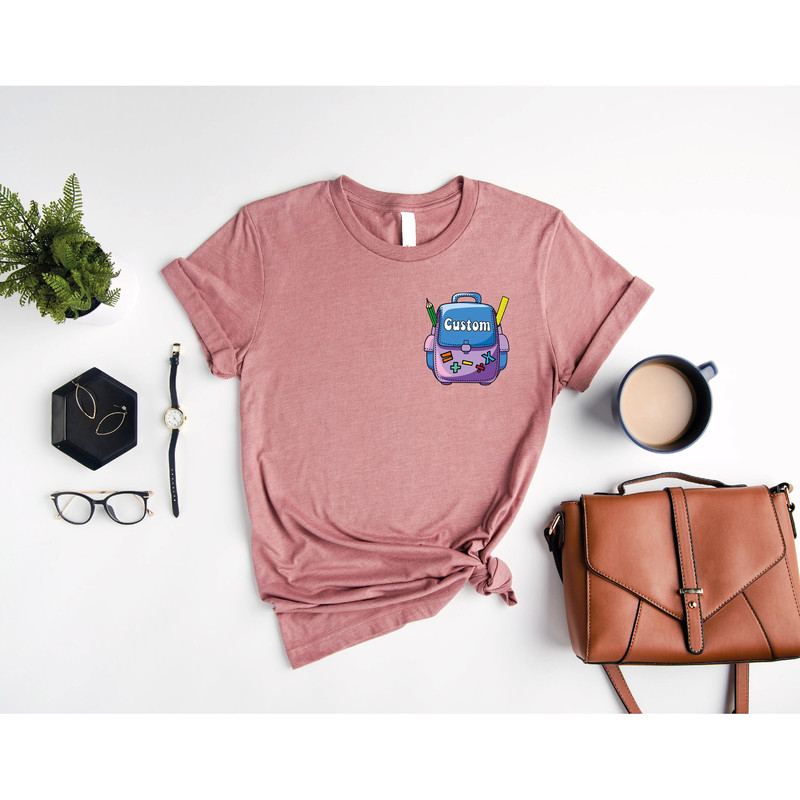 Custom Back To School Name Shirt, Custom Back Pack Name Back To School Tee, First Day Of School Outfit,Personalized Back To School Gift,F270 - 4.jpg