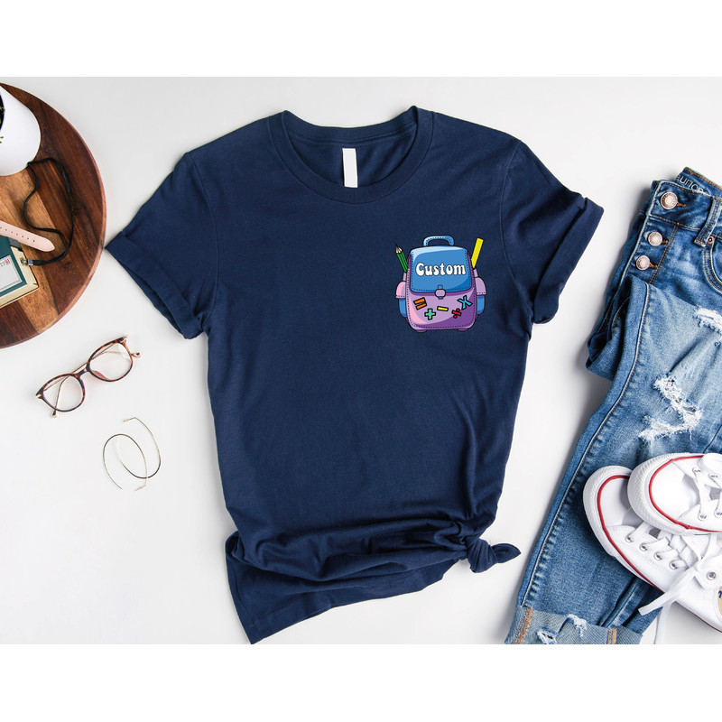 Custom Back To School Name Shirt, Custom Back Pack Name Back To School Tee, First Day Of School Outfit,Personalized Back To School Gift,F270 - 7.jpg