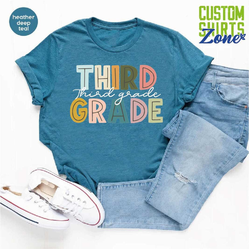 Cute 3rd Grade Shirt, Third Grade Teacher Team, Matching School Shirt, Hello 3rd Grade Shirt, Third Grade Squad Gift, Teacher Appreciation - 4.jpg