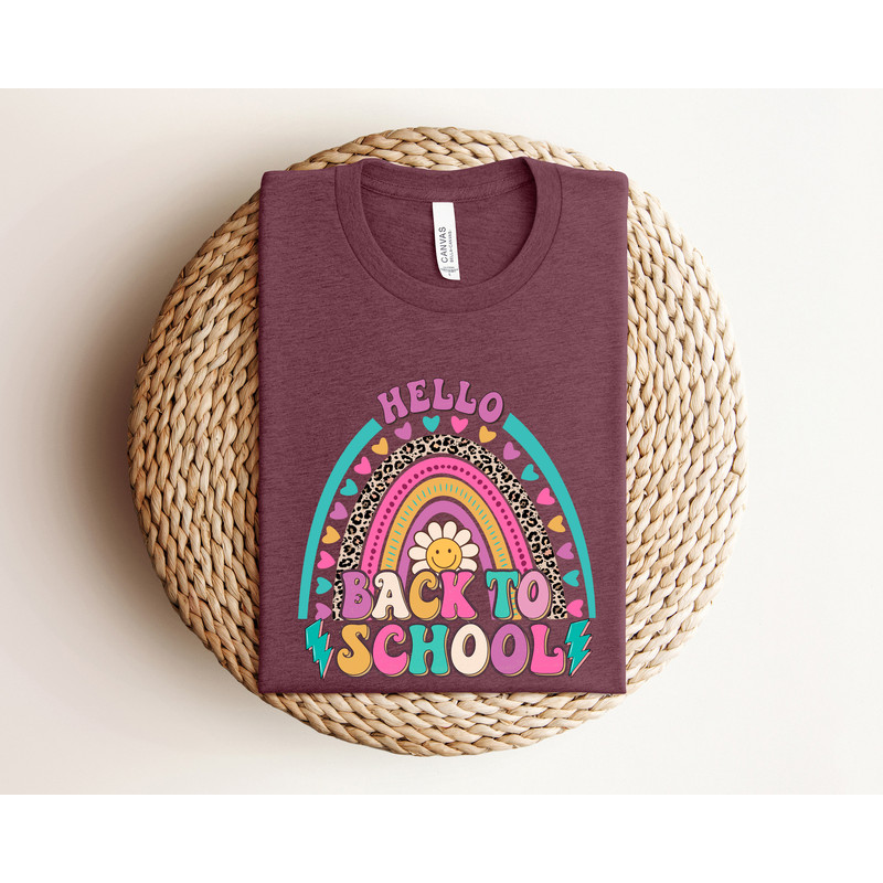 Hello Back To School Shirt, Teacher Shirt, First Day Of School Shirt, Back To School Shirt, Teacher Tee, Teacher Apparel, Hello School Tee - 2.jpg