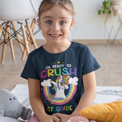 kids 1st grade t shirt first grade shirt girl's crush 1st grade unicorn shirt cute back to school shirt dabbing unicorn