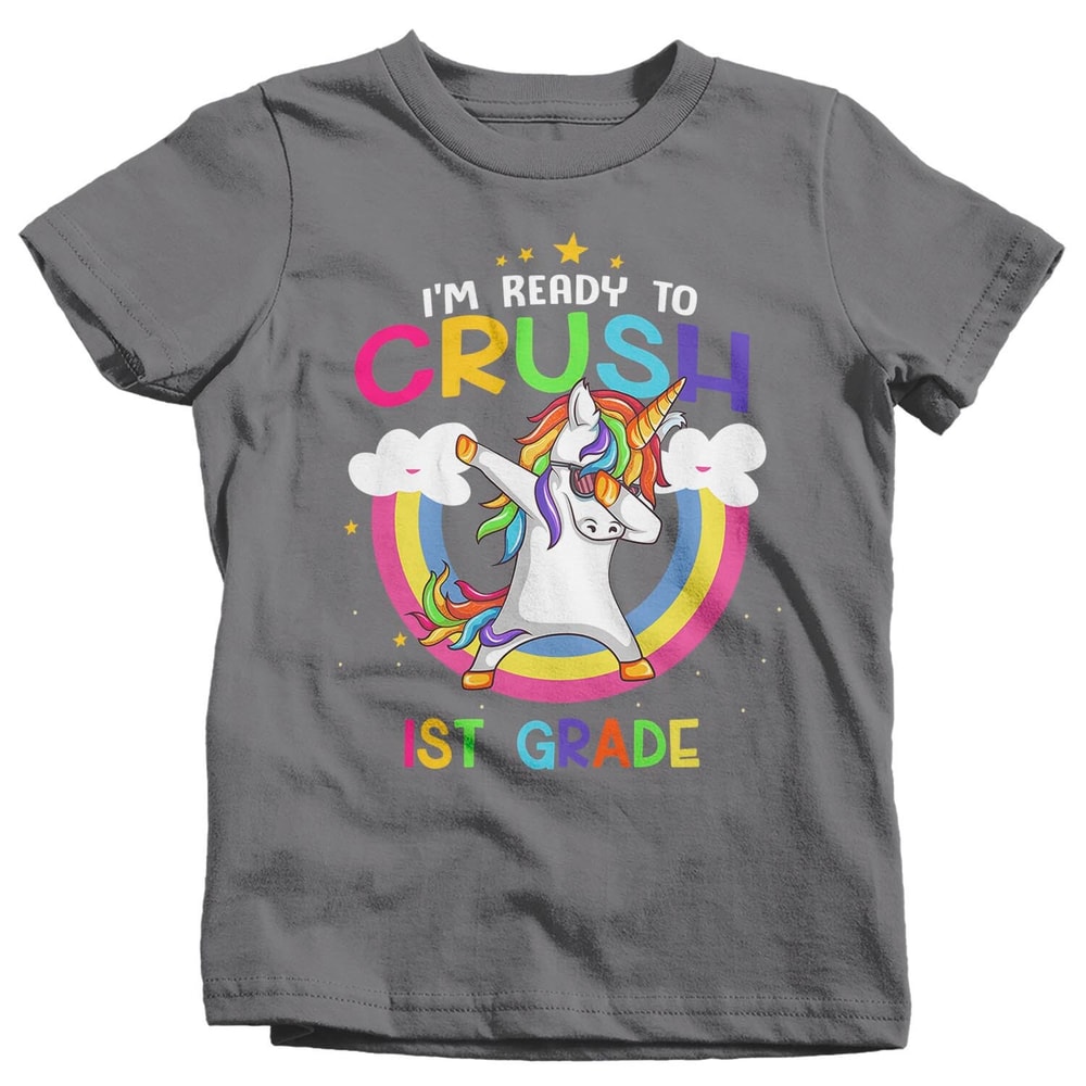 Kids 1st Grade T Shirt First Grade Shirt Girl's Crush 1st Grade Unicorn Shirt Cute Back To School Shirt Dabbing Unicorn Shirt - 3.jpg