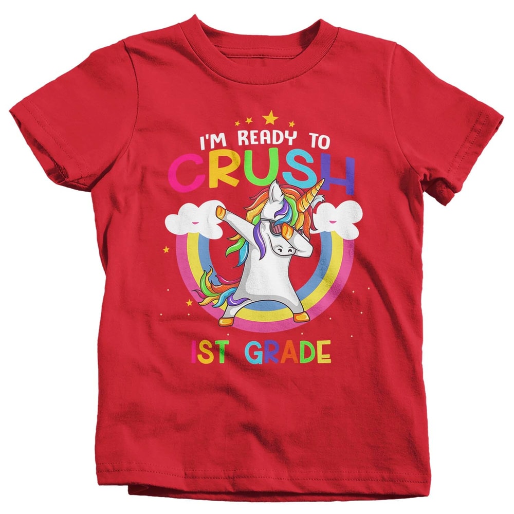 Kids 1st Grade T Shirt First Grade Shirt Girl's Crush 1st Grade Unicorn Shirt Cute Back To School Shirt Dabbing Unicorn Shirt - 8.jpg