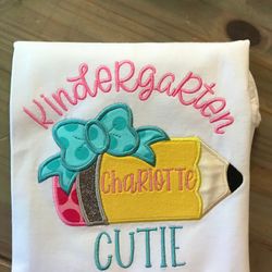 kindergarten cutie shirt, kindergarten tee, back to school tee, kindergarten shirt, first day of school, kindergarten gi