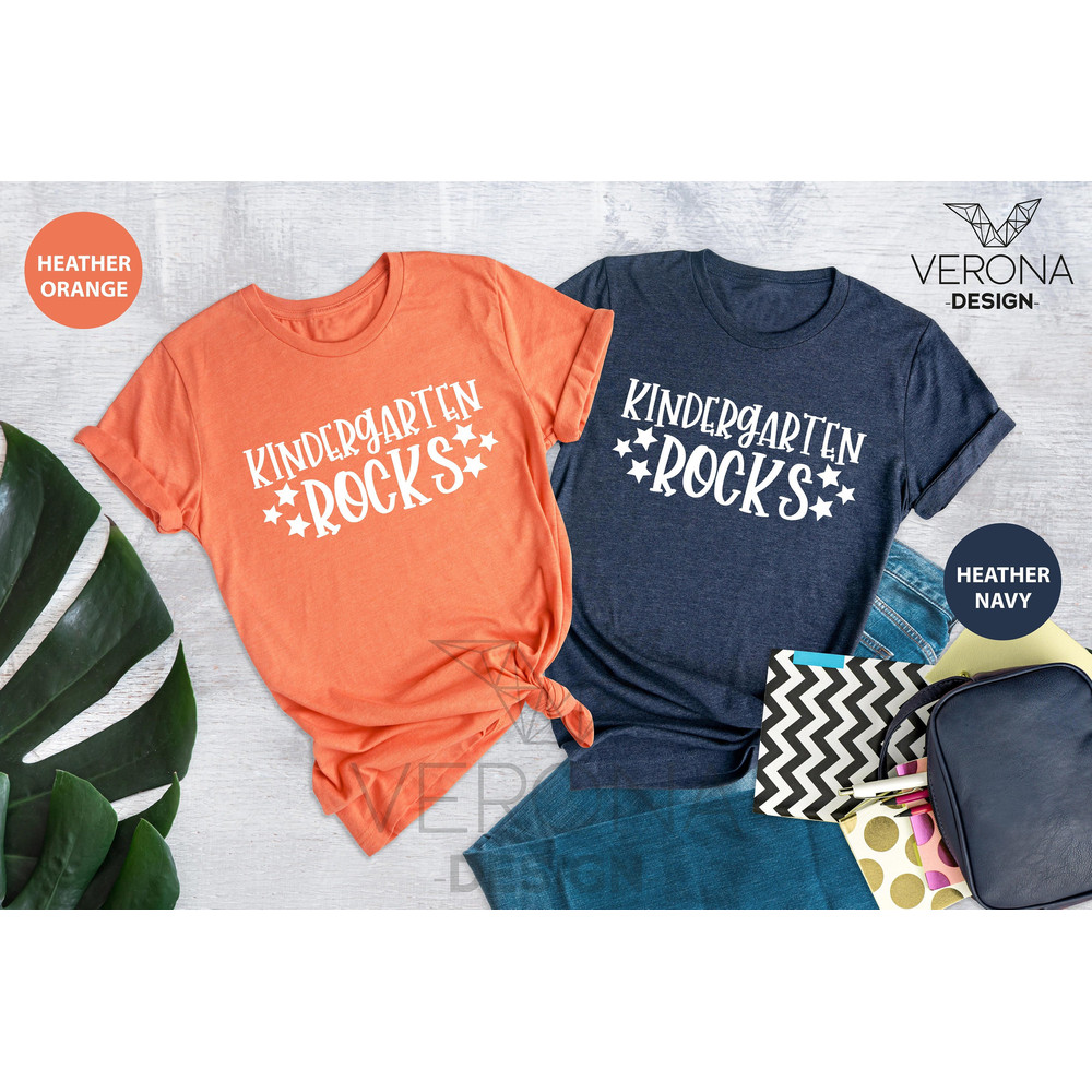 Kindergarten Rocks Shirt, Kindergarten Teacher Tee, T-shirt For Kindergarten Teacher, Kindergarten Teacher Gift, Teacher's Day Shirt - 1.jpg