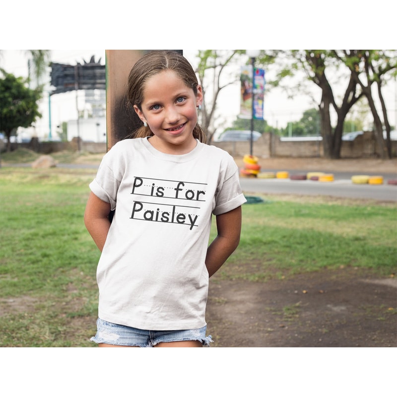 Personalized Back To School Gift Shirt, P is for Paisley, Alphabet Shirt, First Day of School Shirt, Custom School Shirt For Boys And Girls - 2.jpg