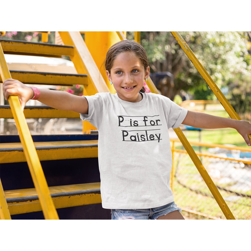 Personalized Back To School Gift Shirt, P is for Paisley, Alphabet Shirt, First Day of School Shirt, Custom School Shirt For Boys And Girls - 4.jpg