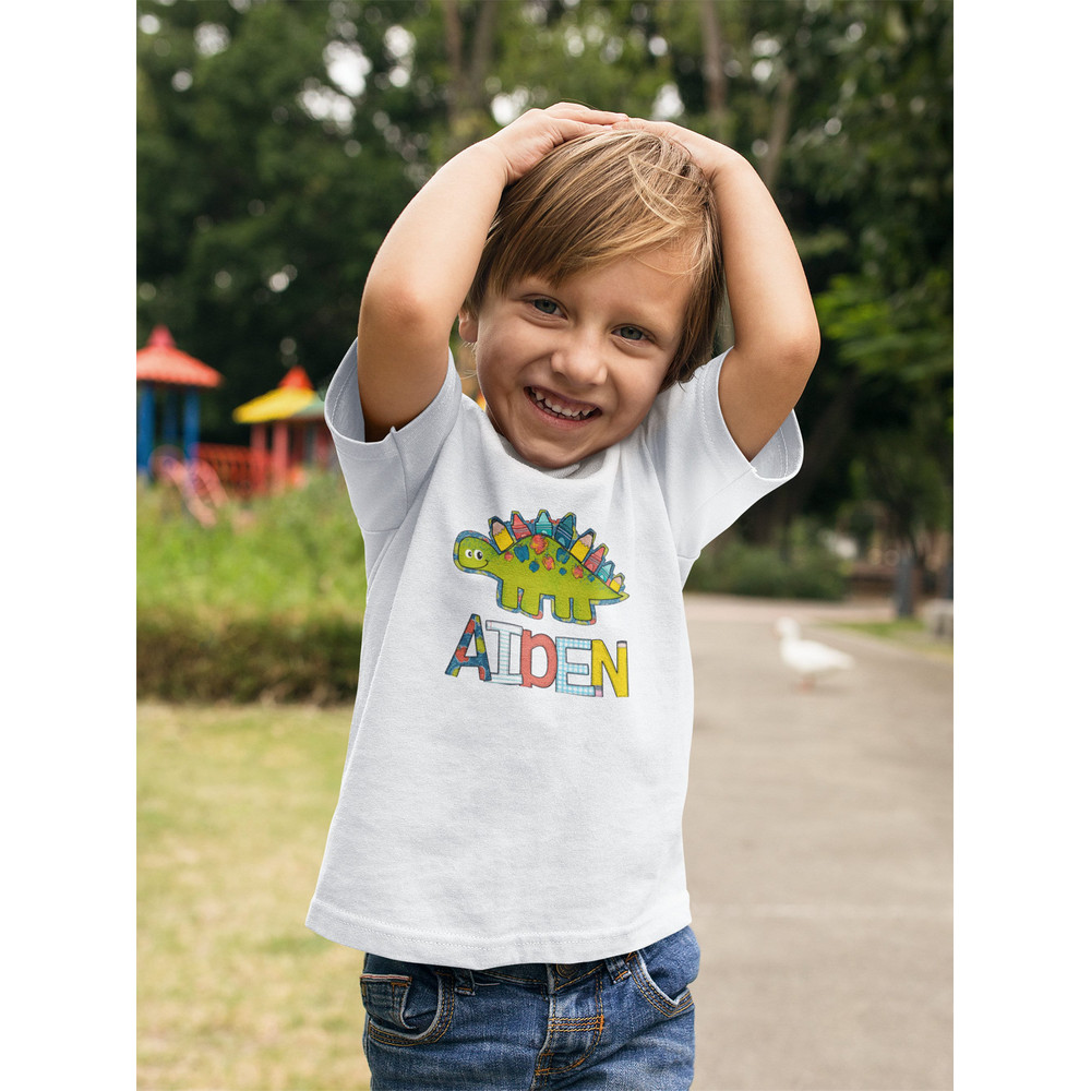 Personalized Back to School Kids Shirt - Back to School Dinosaur Toddler Shirt - Custom Boy T-Shirt - 2.jpg