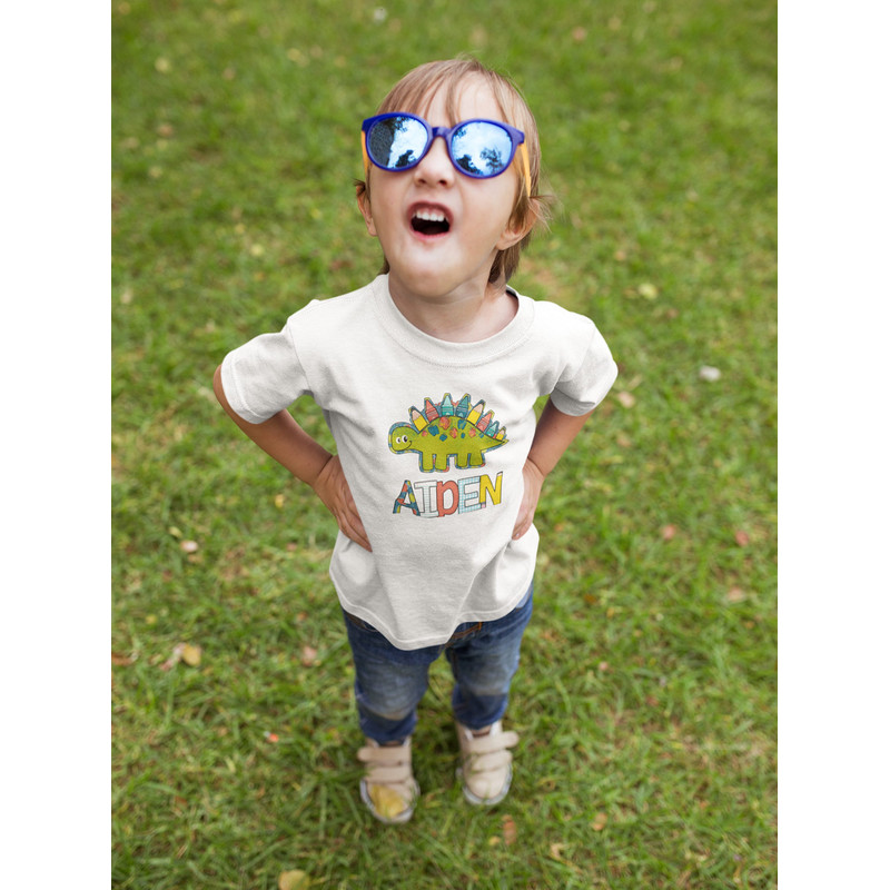 Personalized Back to School Kids Shirt - Back to School Dinosaur Toddler Shirt - Custom Boy T-Shirt - 3.jpg