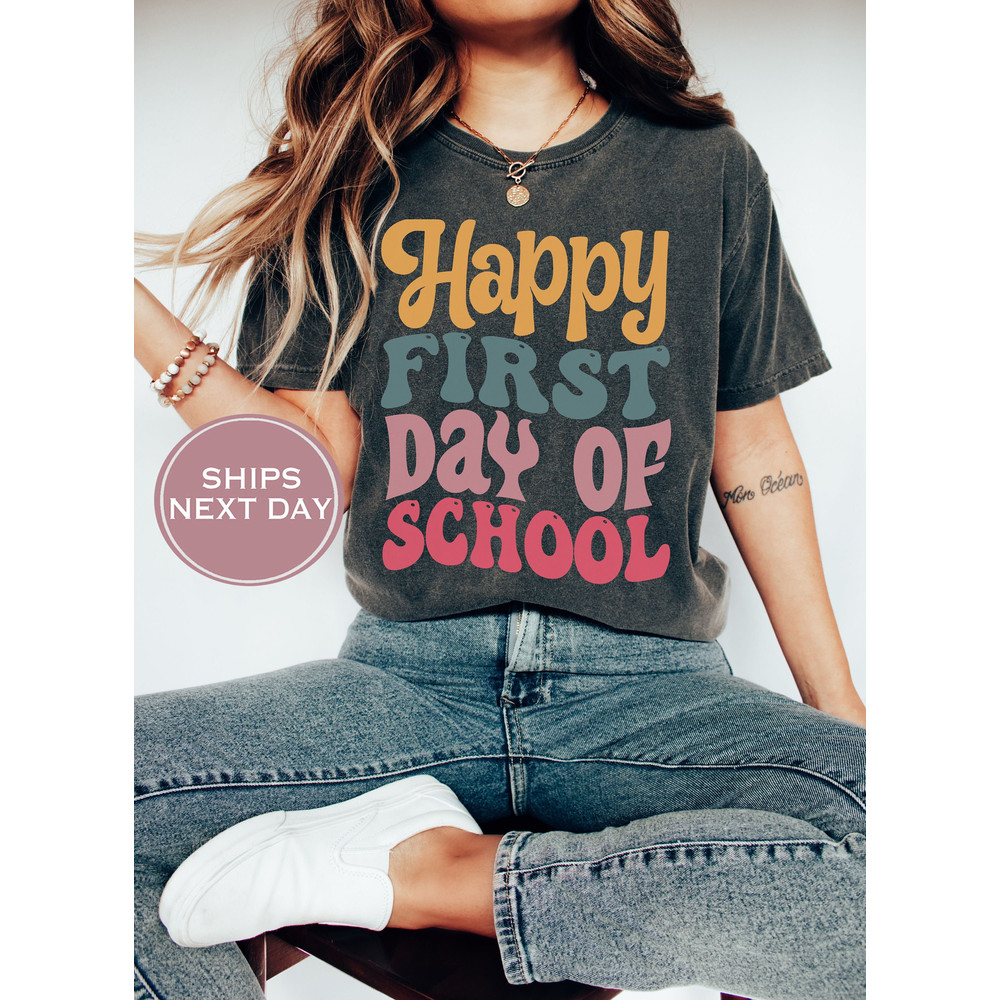 Retro Teacher Comfort Colors Shirt, First Day of School Shirt, Teaching Squad Shirt, Back to School Shirt, Teacher Appreciation - 1.jpg