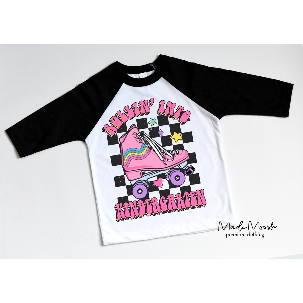 Rollin Into Kindergarten Kids Shirt - Kindergarten Skating Toddler Tee - Roller Skate School Kids Shirt - 3.jpg
