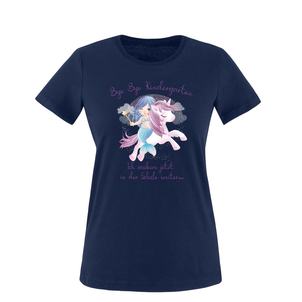 School child bye bye kindergarten t-shirt for school enrollment 2023 Back to school 2023 farewell gift kindergarten with unicorn and mermaid - 5.jpg