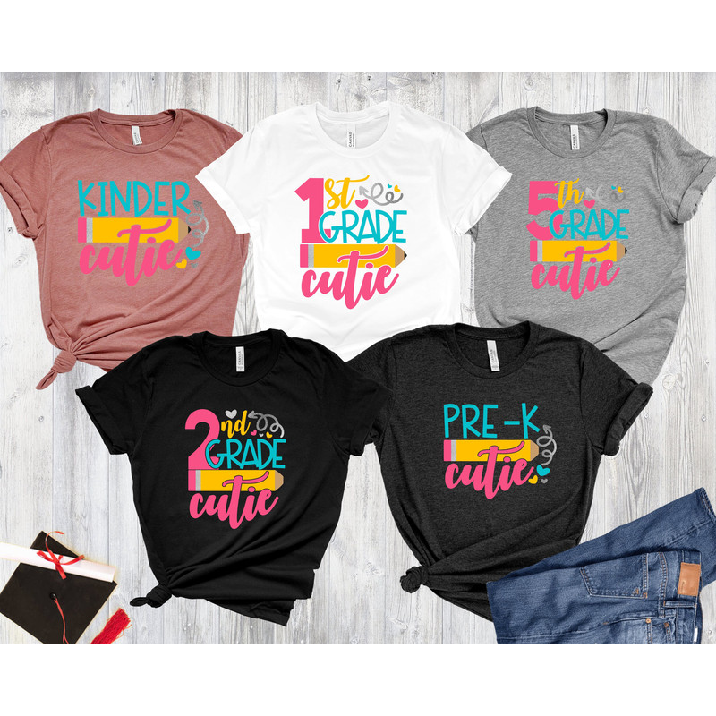 Shirt for Daughter, Return to School Shirt, Back to School, Kindergarden Shirt, Cute Preschool Shirts, First Day Of School Tee, 1st Grade - 5.jpg