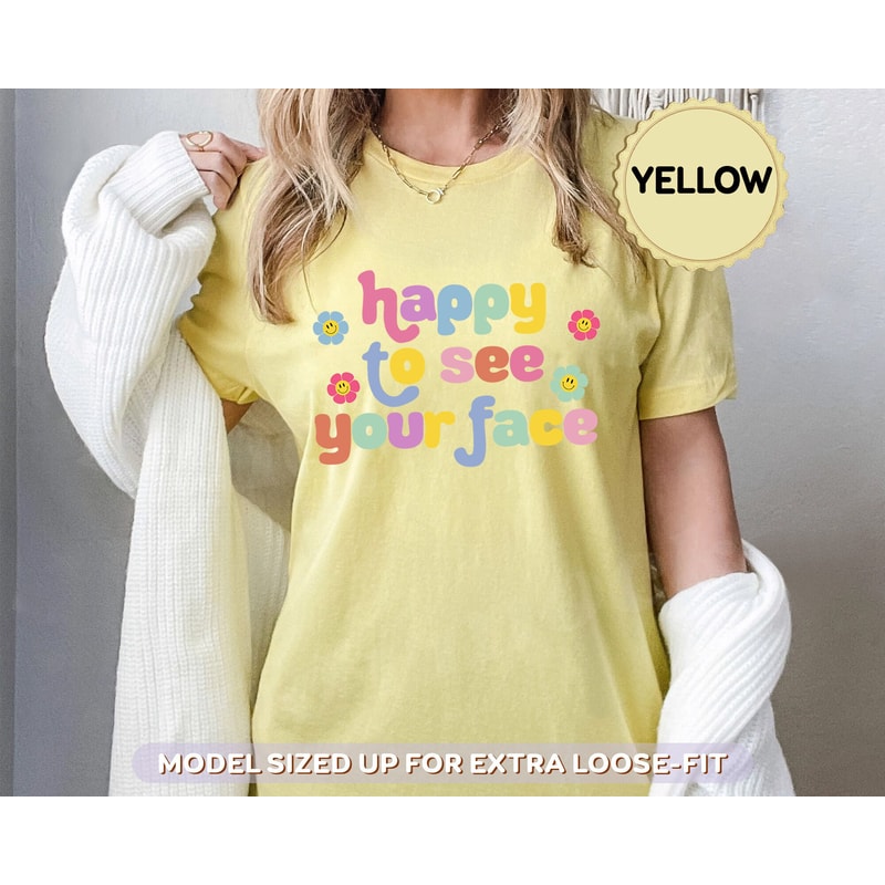 Back to School Teacher Shirt, Happy To See Your Face Shirt, 1st Day of School Gift for Teacher, Funny Teacher Life Shirt, Teacher Sweatshirt - 3.jpg