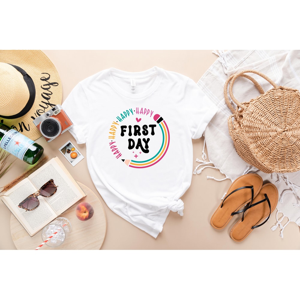 Happy First Day of School Shirt, Teacher Life Shirt, Teacher Gift, Teacher Appreciation, Back to School Shirt, Kindergarten Teacher - 4.jpg