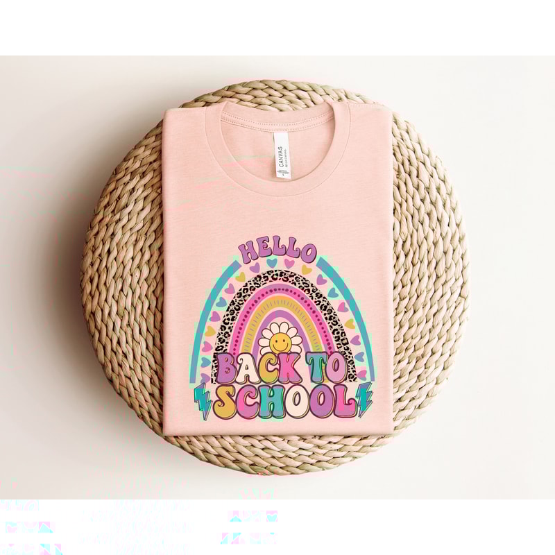 Hello Back To School Shirt, Teacher Shirt, First Day Of School Shirt, Back To School Shirt, Teacher Tee, Teacher Apparel, Hello School Tee - 4.jpg