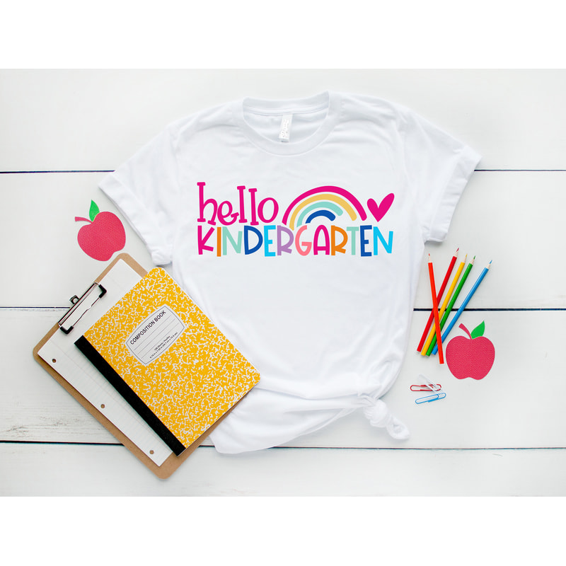 Hello Kindergarten Shirt, Kindergarten Rainbow Shirt, Kindergarten Teacher Shirt, Cute Teacher Shirt, Teacher Gift, Kindergarten Teacher - 3.jpg