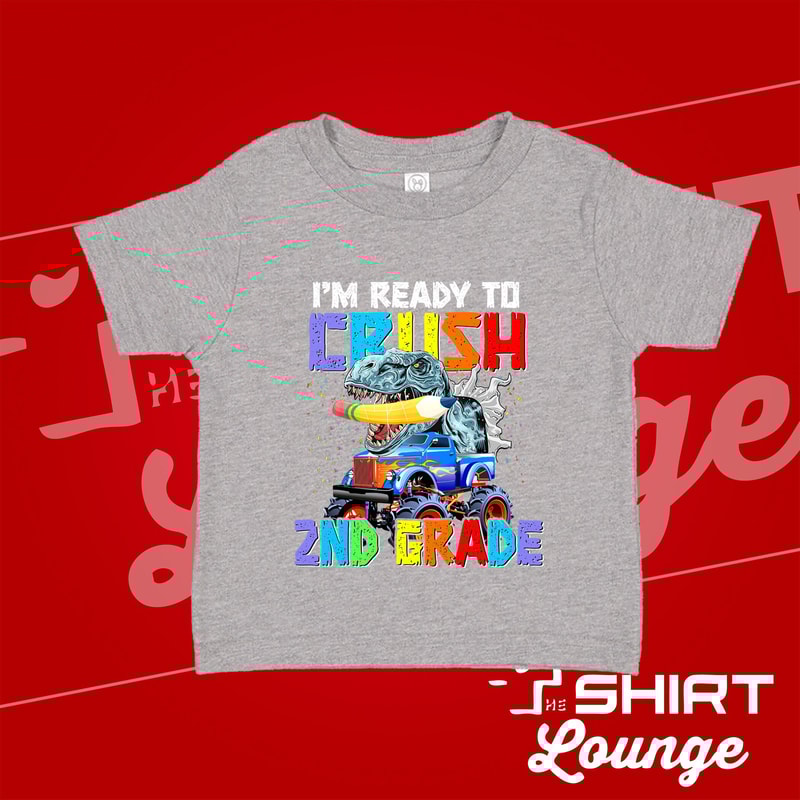 I'm Ready To Crush 2nd Grade, Second Grade Dinosaur Shirt, 2nd Grade Outfit, Back To School T-Shirt for Boy Girl, Grade Two for Kids 1st Day - 2.jpg