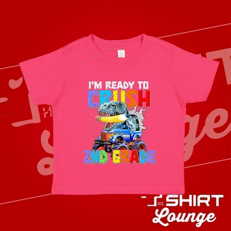 I'm Ready To Crush 2nd Grade, Second Grade Dinosaur Shirt, 2nd Grade Outfit, Back To School T-Shirt for Boy Girl, Grade Two for Kids 1st Day - 5.jpg