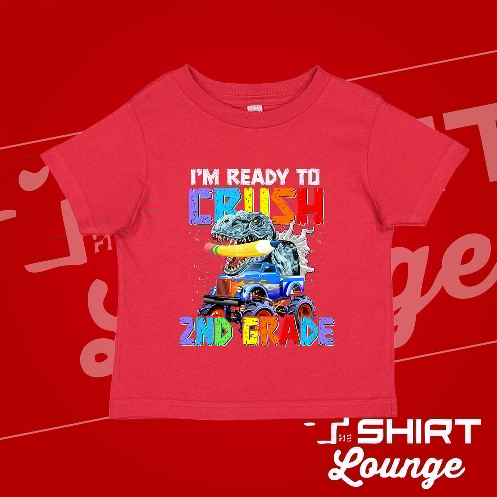 I'm Ready To Crush 2nd Grade, Second Grade Dinosaur Shirt, 2nd Grade Outfit, Back To School T-Shirt for Boy Girl, Grade Two for Kids 1st Day - 6.jpg