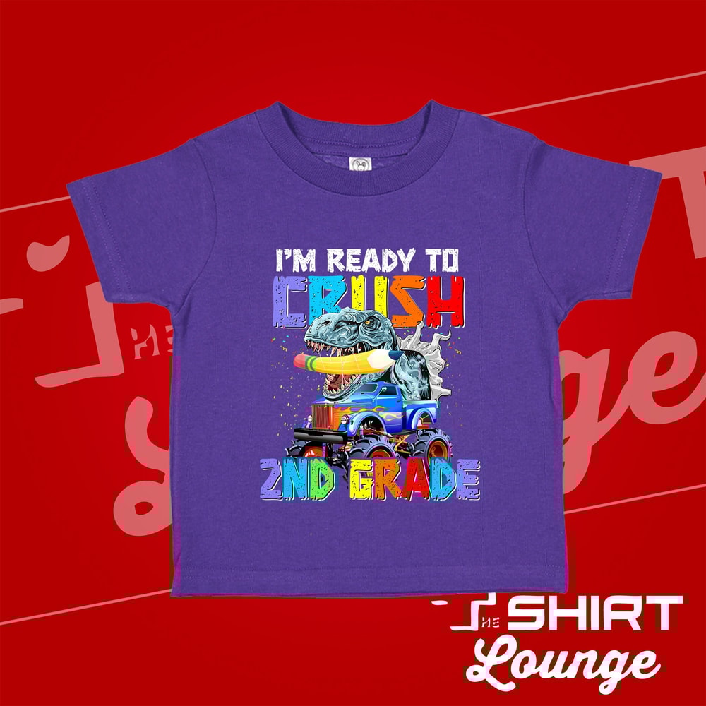 I'm Ready To Crush 2nd Grade, Second Grade Dinosaur Shirt, 2nd Grade Outfit, Back To School T-Shirt for Boy Girl, Grade Two for Kids 1st Day - 7.jpg