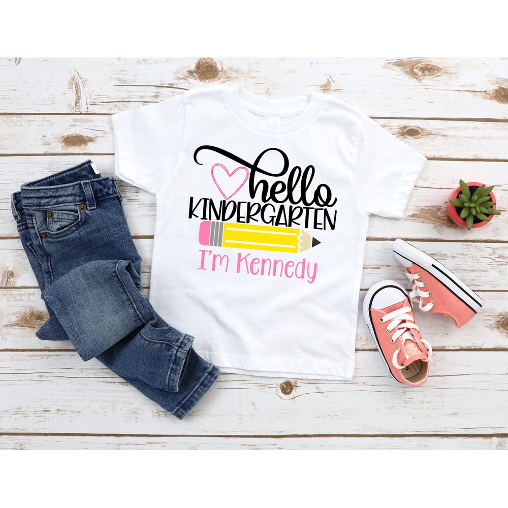 Kindergarten outfit, hello kindergarten shirt, first day of school shirt, Kindergarten tee, announcement Kindergarten tee, kindergarten tee - 1.jpg