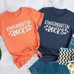 kindergarten rocks shirt, kindergarten teacher tee, t-shirt for kindergarten teacher, kindergarten teacher gift, teacher