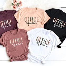 leopard office squad shirt, matching office shirts, coworker shirt, secretary office gifts, office crew shirts, back to