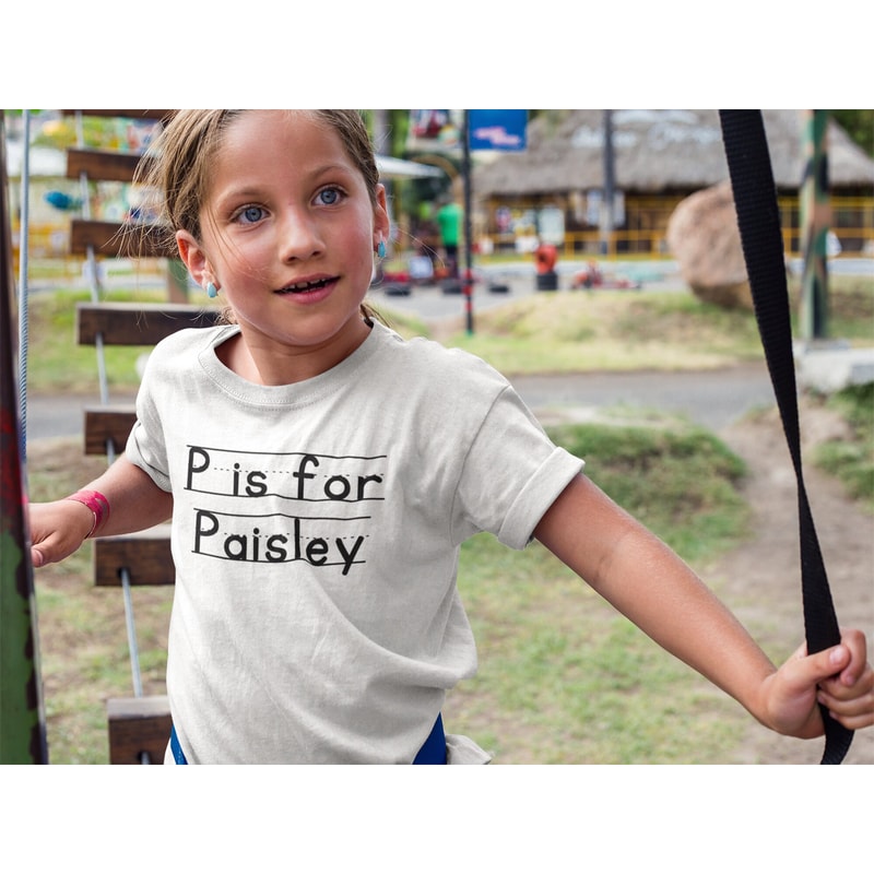 Personalized Back To School Gift Shirt, P is for Paisley, Alphabet Shirt, First Day of School Shirt, Custom School Shirt For Boys And Girls - 3.jpg