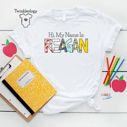 personalized back to school kids shirt - cute back to school name toddler shirt - personalized custom name toddler shirt