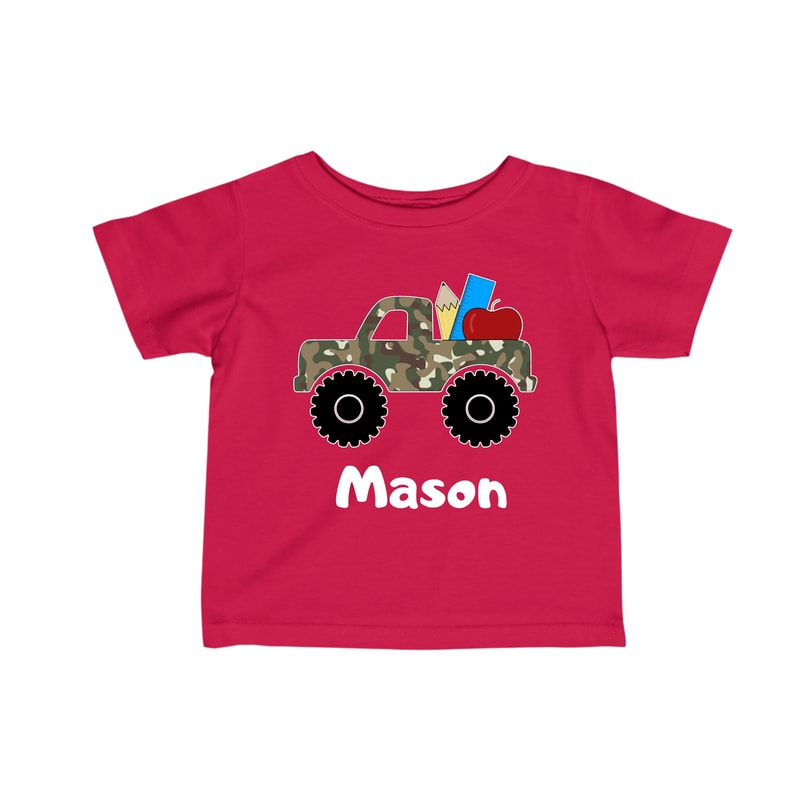 Personalized back to school Truck Shirt, First Day Of School Boys T Shirt, Boys Back to School Shirt, Kindergarten 1st Day of School Shirt - 4.jpg