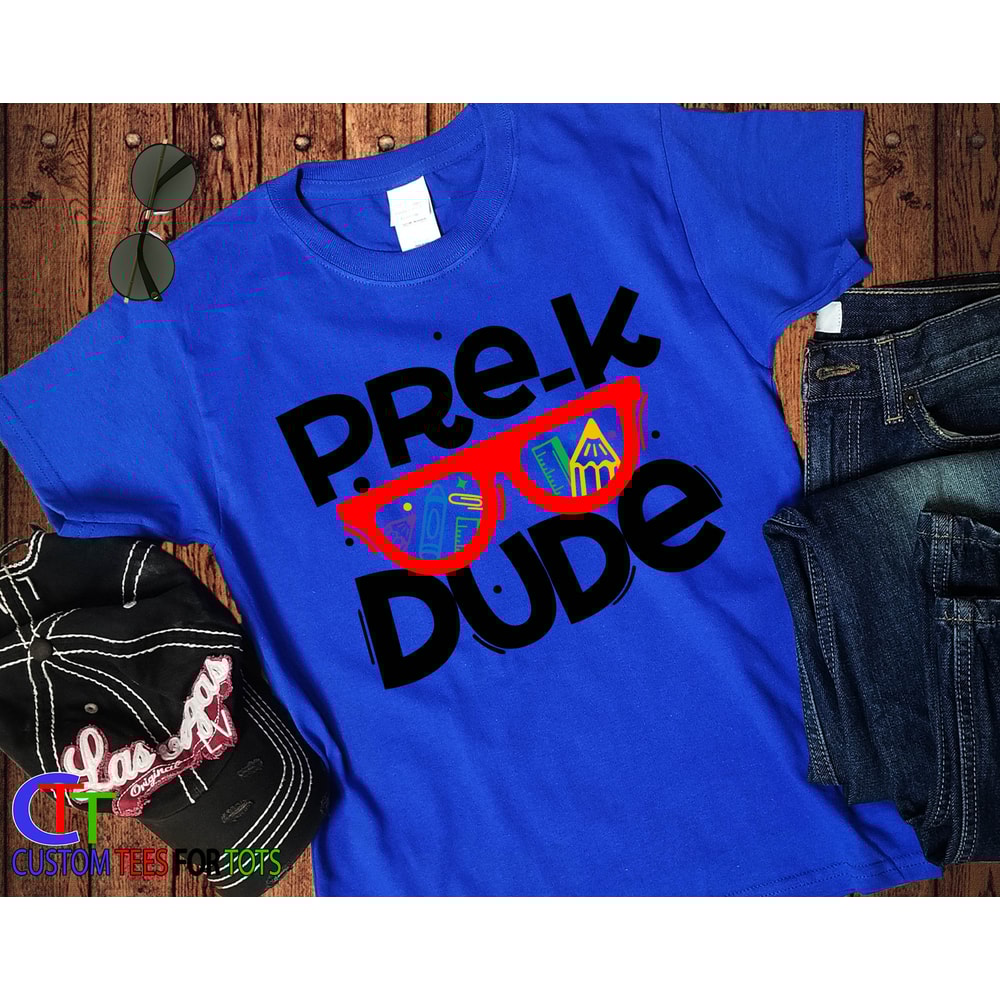 Pre-K Dude shirt- Pre-K 1st day of school shirt - Kids Boy Girl back to school Tee - 2.jpg