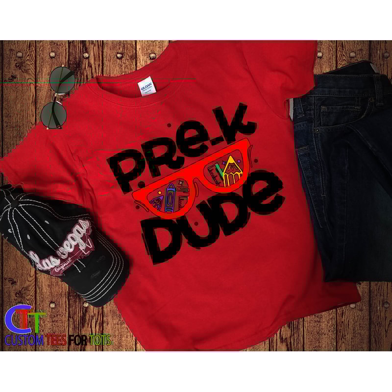 Pre-K Dude shirt- Pre-K 1st day of school shirt - Kids Boy Girl back to school Tee - 4.jpg