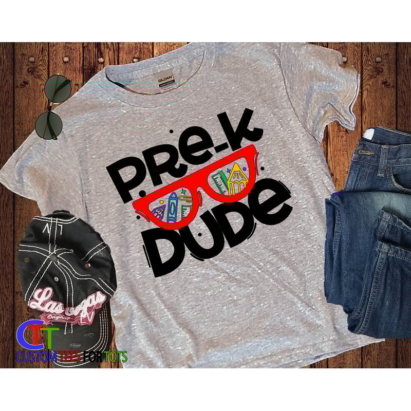 Pre-K Dude shirt- Pre-K 1st day of school shirt - Kids Boy Girl back to school Tee - 6.jpg