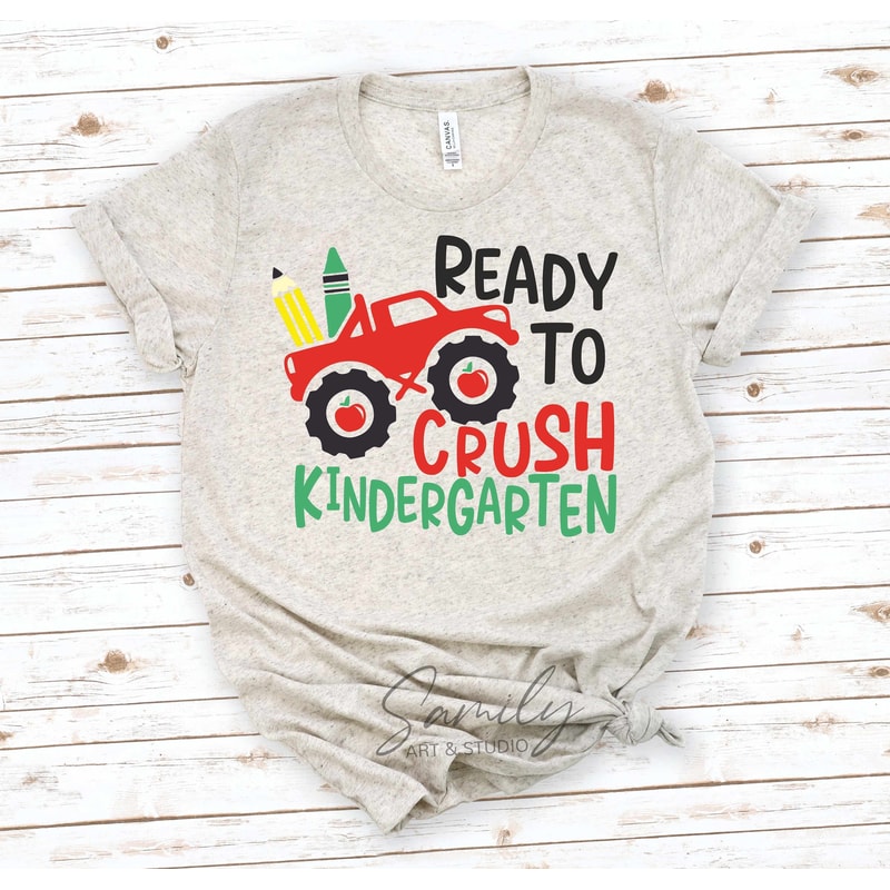 Ready to Crush Kindergarten Svg, 1st Day of School Cut File For Cricut and Silhouette - 6.jpg